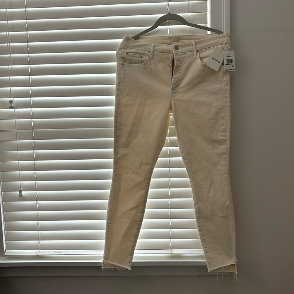 Mother ecru denim